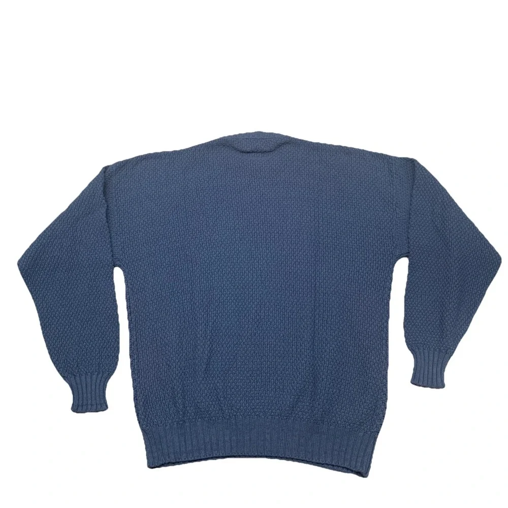VTG Lord Jeff 100% Cotton Long Sleeve Sweater Size Large Blue Made In USA NEW - Picture 2 of 9